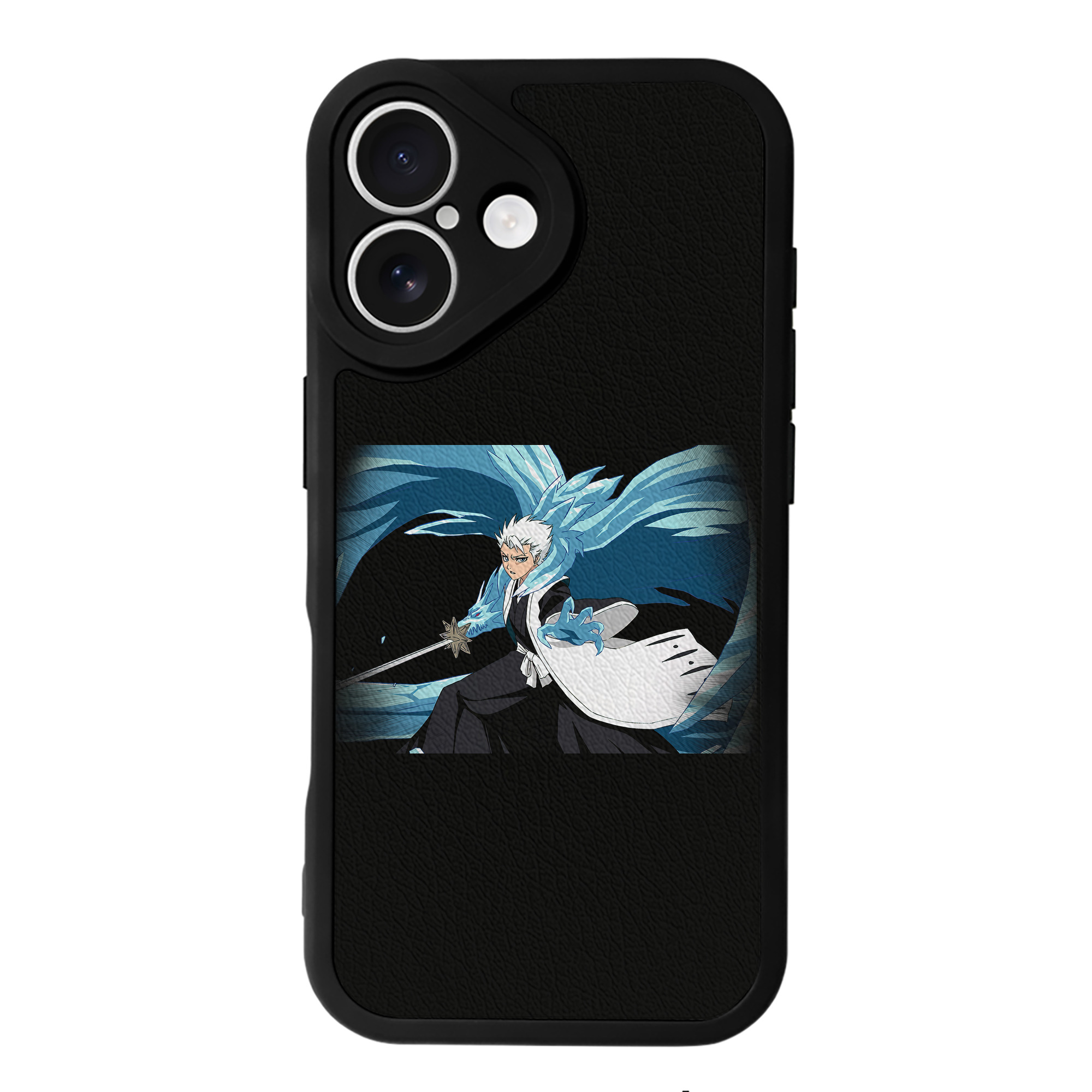 （画像用） ブリーチ 日番谷冬獅郎（ひつがや とうしろう） BLEACH Hitsugaya Toushirou 【iPhone 16シリーズ対応】シリコンスマホケース（レザー調） 材質：シリコン